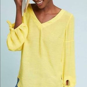 Anthropologie Maeve Verona Tie Sleeve Top